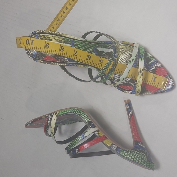 Qupid Multicolor Woman Slip-on Pointed Toe High Heel Shoes Size 10 - Picture 8 of 11